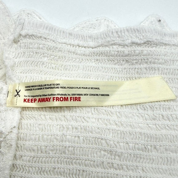 Free People FP One Ilektra Lace Bralette Set of 2 Black White Small Smocked Boho - Picture 9 of 16